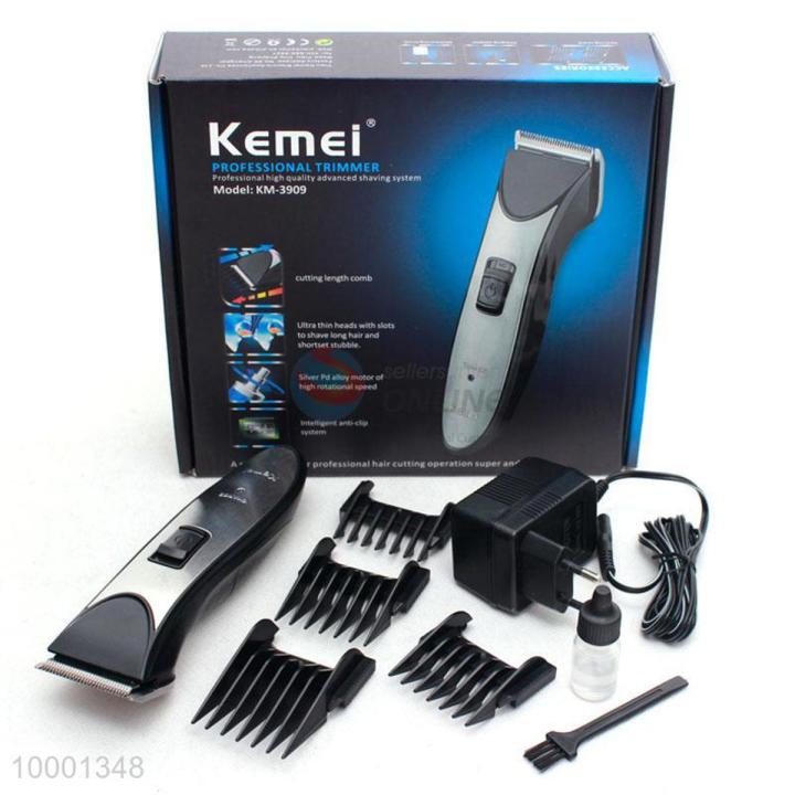 Kemei KM-3909 Professional Rechargeable Cordless Hair Beard Trimmer Clipper Shaver for Men