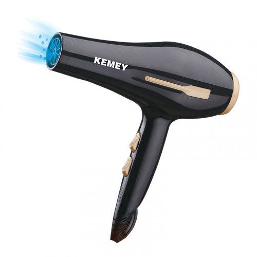 Kemei KM-2376 3000W Powerful Professional Heavy Duty Hair Dryer for (Black)-ORIGINAL