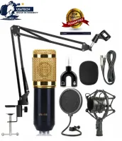 BM 800 Condenser Microphone with Studio Light Music Recording