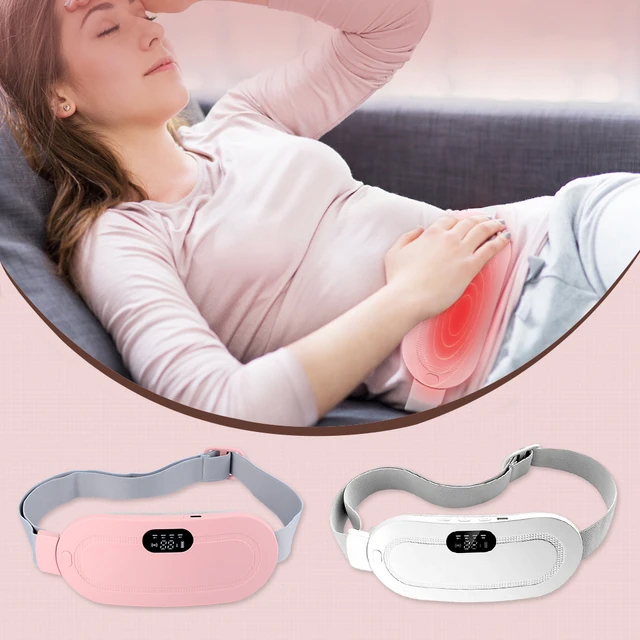 Menstrual Cramps Relief, Menstrual Pad Belt for Stomach,3 Speed Adjustment/6 Speed Massage Modes,Back and Belly Period Heating Pad