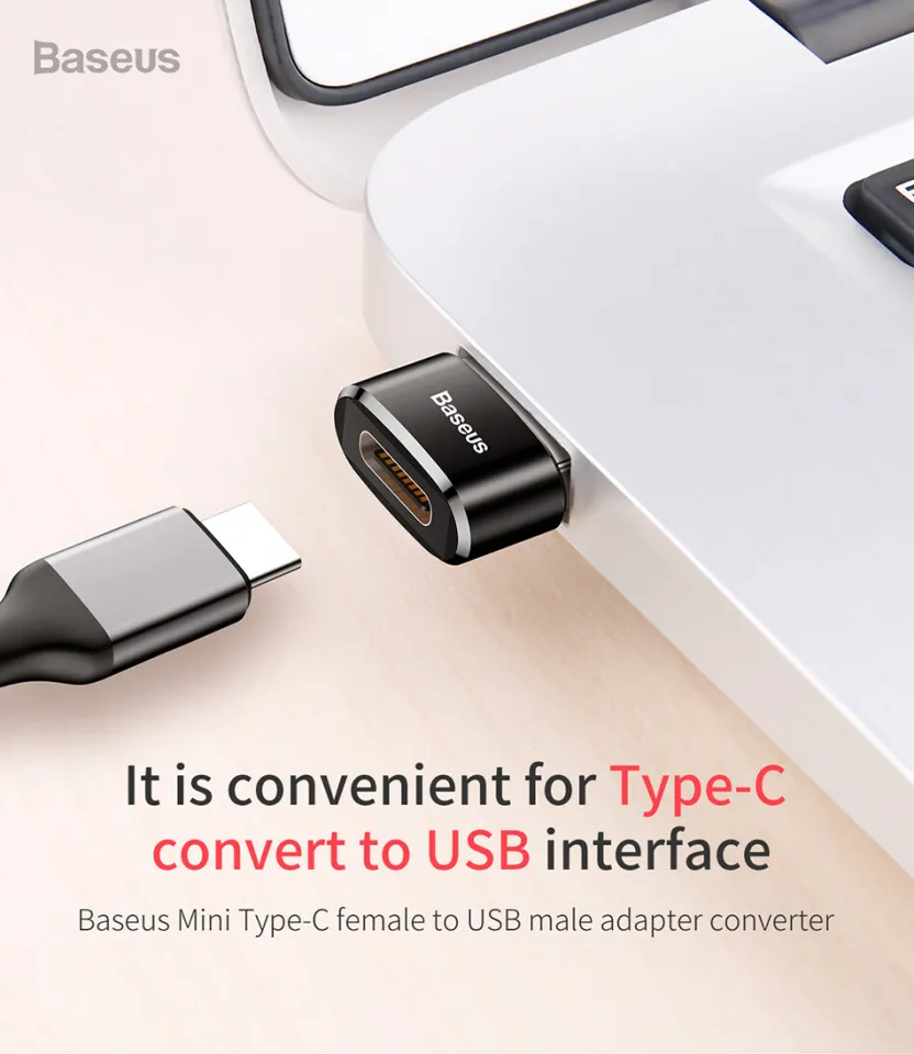 Baseus Mini 5A Type C Female to USB Male Adapter Converter Charger Plug USB TYPE C to USB CAAOTG-01