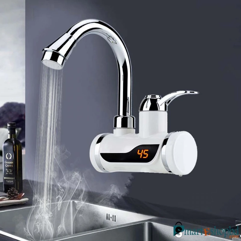 Temperature Display Instant Hot Water Tap Wall Fitting