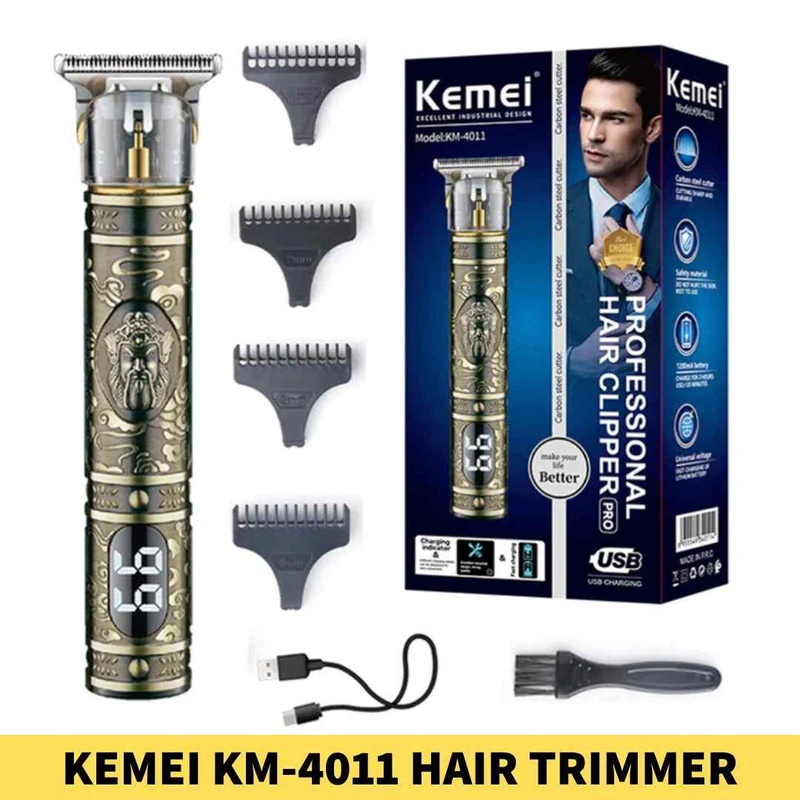 Kemei KM-4011 Rechargeable Hair Clipper and Beard Trimmer for Men