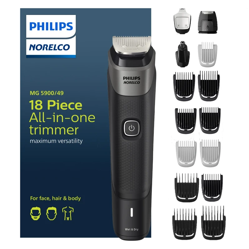 Philips Norelco Multigroom 5000 All-in-One Trimmer with 18 Accessories for Men