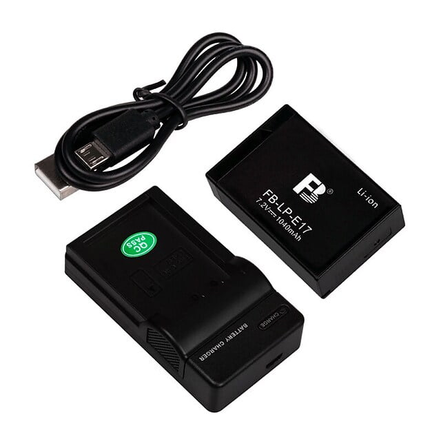 FB LP-E17 Camera Battery and USB Charger for Canon Camera R10 EOS RP M6 200D Mark2 800D 750D 77D 760D M5 M3 850D SLR Kiss X8i