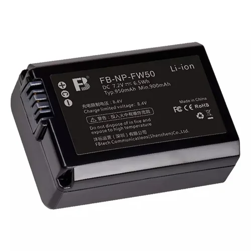 FB NP-FW50 Battery for SONY A6300 A6000 α6000 A5000 A6400 A7M2 A7R II Replacement Battery