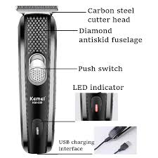 Kemei KM-039 Professional Hair Clipper For Men Edge Hair Trimmer Beard Grooming Electric Hair Cutting Machine Rechargeable Hairc