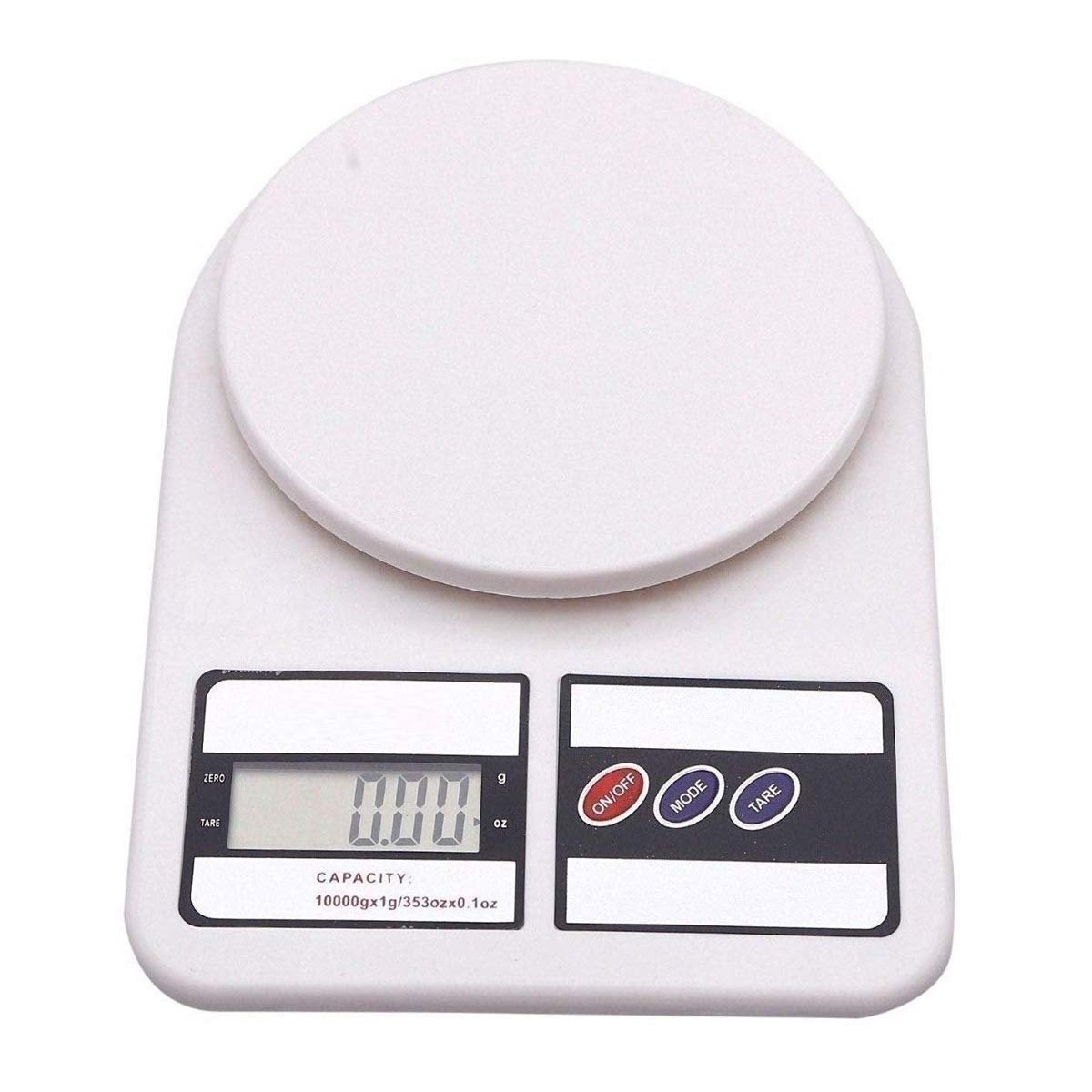 Kitchen Digital Weight Scale 1 Gram to 10 KG - White