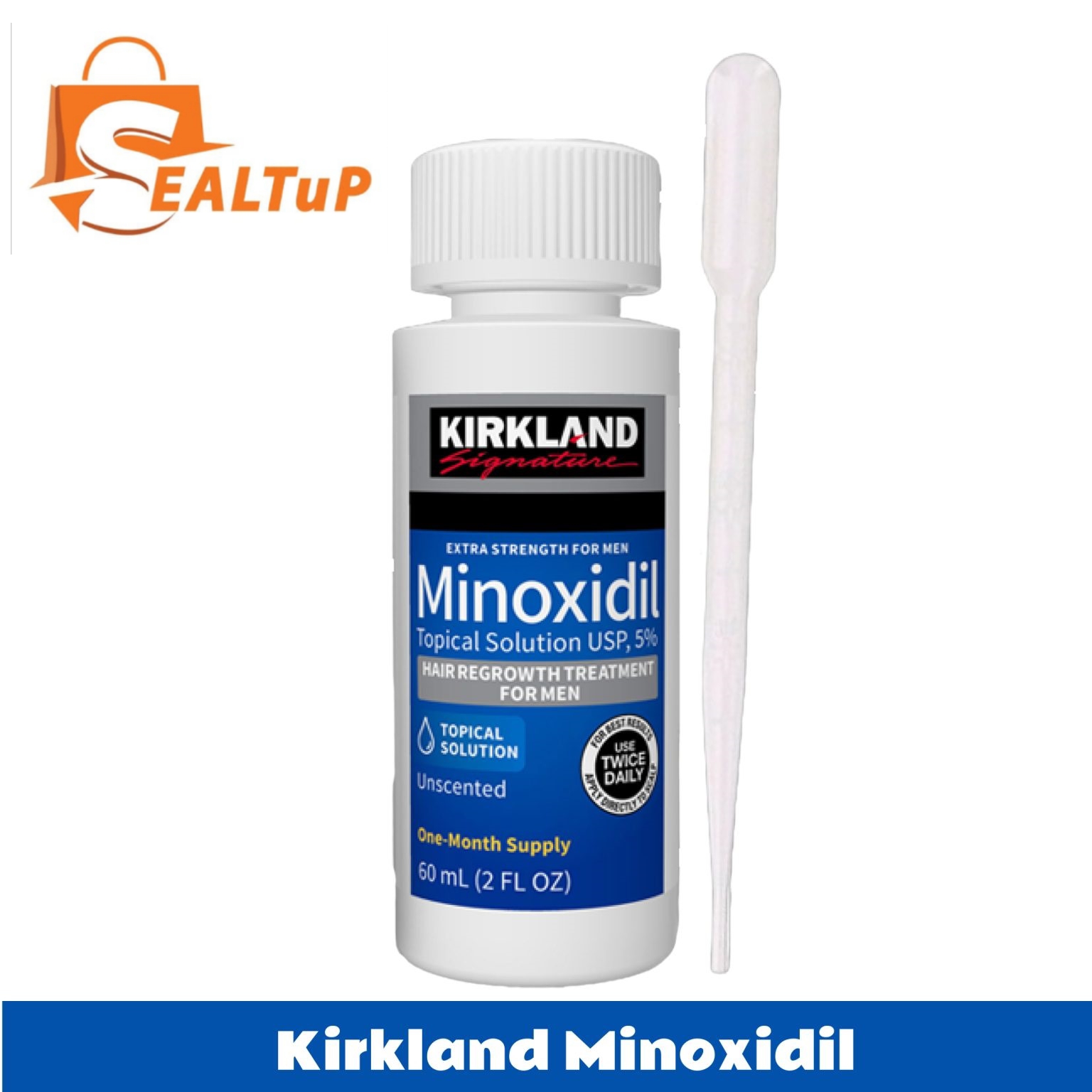 kirkland minoxidil 5% for beard & hair growth (Imported From USA) Sealtup